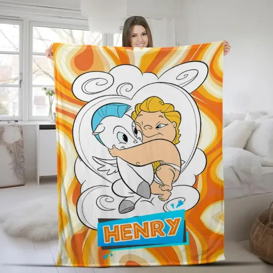 Discover Disney Hercules Baby With Pegasus Customize Fleece Blanket