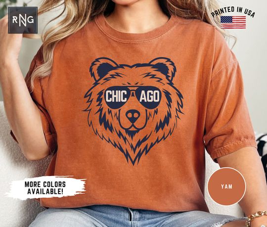 Discover Chicago Football Shirt, Bear Football Shirt, Chicago Football Apparel, Bear Sports Apparel, Retro Chicago Football Gift, Bear Fan Gift