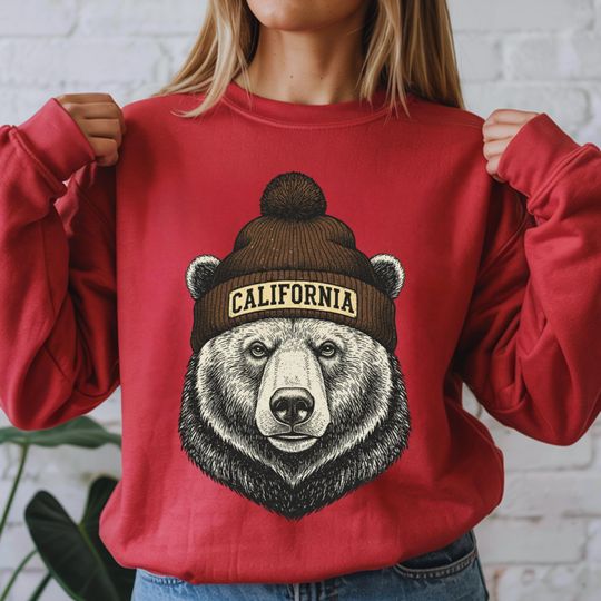 Discover Old School California Football Sweatshirt, 90s Bears Sweater, California Crewneck, Golden Bears Football Gift, California Merch Gift for Him