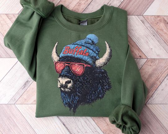 Discover Old School Buffalo Football Sweatshirt, 90s New York Sweater, Bill Crewneck, Buffalo Football Fan Gift, NYC Merch, New York Gifts