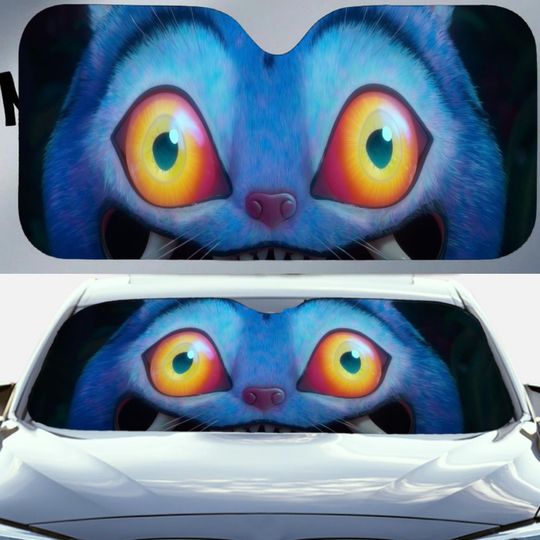 Discover Kpop Demon Hunters Tiger Car Sunshade, Derpy the Tiger And Bird Demon Hunter Tiger Sun Shade, Kpop Stylish Windshield Cover For Fan