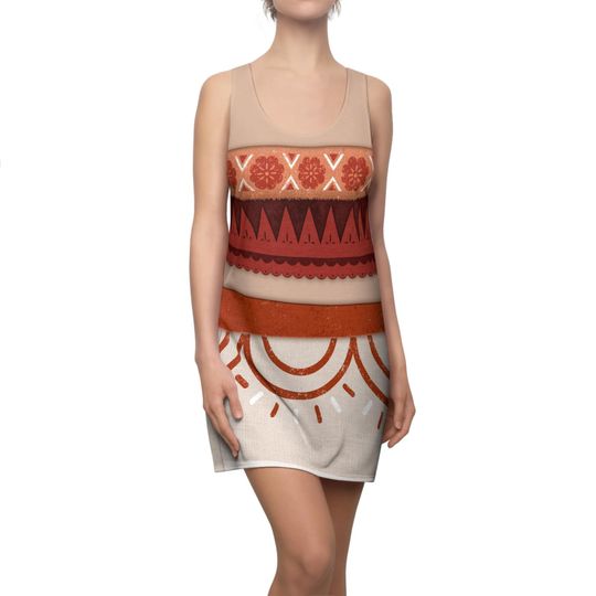 Simea Dress Moana 2 Character Inspired Cosplay Racerback Dress