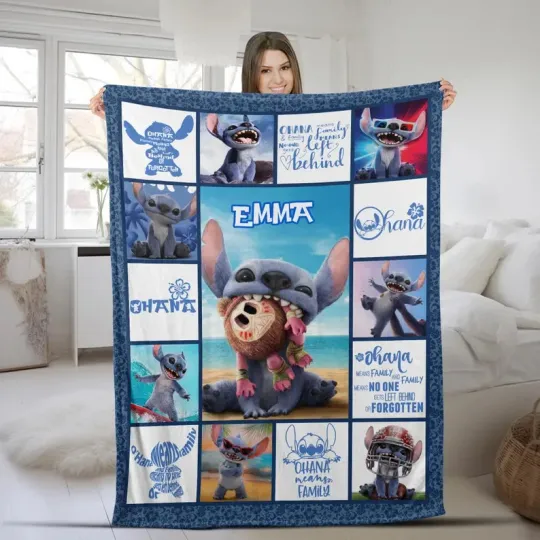 Discover Disney Lilo And Stitch Live Action Disneyworld Newborn Customize Fleece Blanket