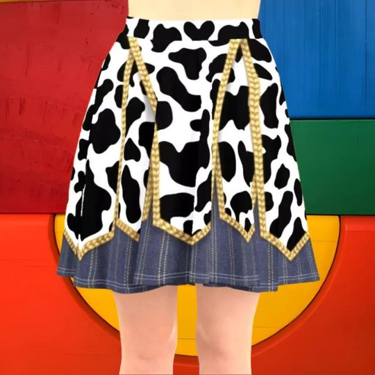 Jessie Cowgirl Dress Skater Skirt, Pixar Toy Story Halloween Skater Skirt