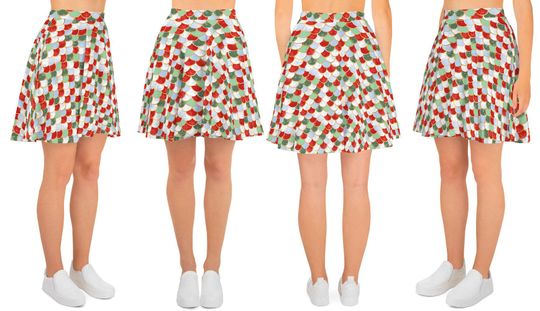 Discover Mermaid Christmas Skater Skirt | little mermaid plus size sleeveless long sleeve shirt dress skirt long flowy dress