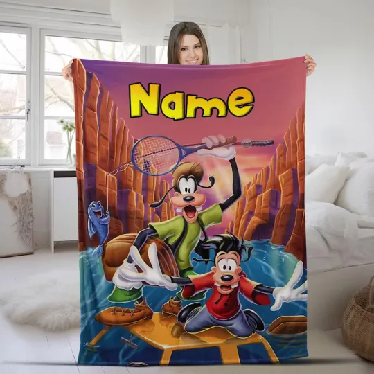 Discover Disney A Goofy Movie Goofy Max And Roxanne Customize Fleece Blanket