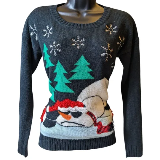 Discover United States Sweaters Ugly Christmas Women Small Funny Snowman Holiday Pullover