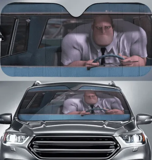 Discover Incredibile Cartoon Car Sun Shade Robert Bob, Disney Car Sun Shade