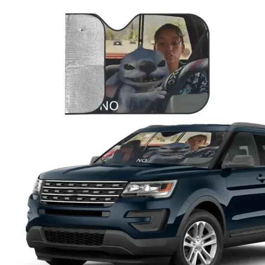 Discover Lilo And Stitch Live Action Car Sun Shade, Movie Auto Sunshade, Trip Accessory