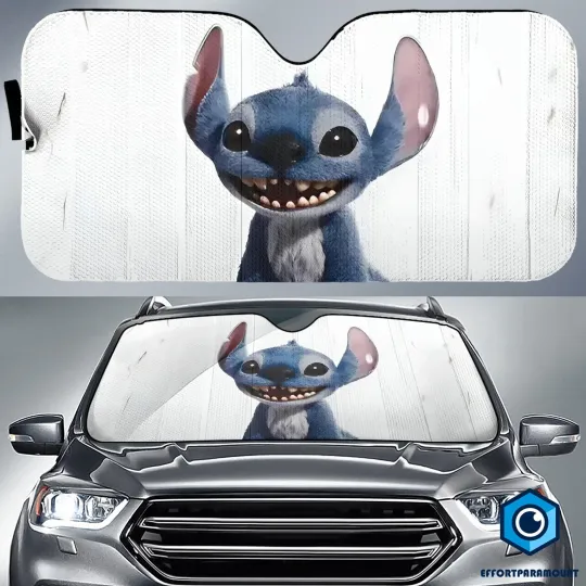 Discover Stitch Movie 2025 Car Sun Shade, Lilo And Stitch Car Sunshade, Stitch Birthday