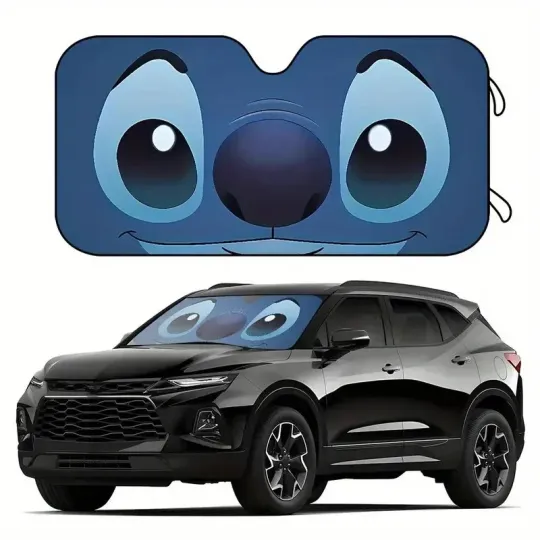 Discover Stitch Car Windshield Sunshade - Cute Blue Stitch Design UV & Heat Protection