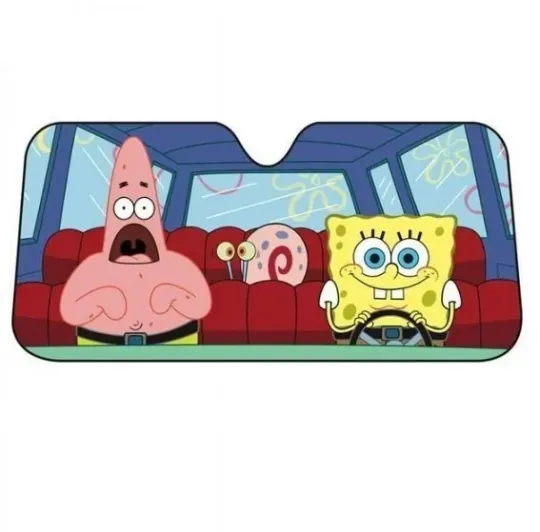 Disney SpongeBob SquarePants Cartoon Car Sunshade, Auto Car Windshield Sunshade