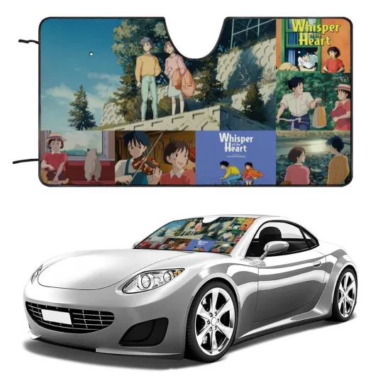 Discover Whisper of the Heart Car Windshield Sun Shade for Car SUV Truck Front Window