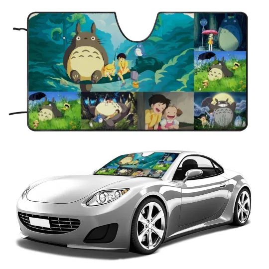 Discover My Neighbor Totoro Car Windshield Sun Shade for Truck SUV Car Front Window