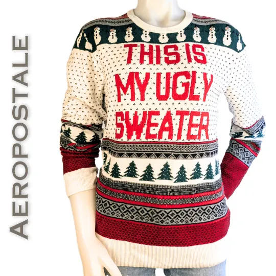 Discover Aeropostale "This Is My Ugly Sweater" 100% Cotton Christmas Holiday Size Medium