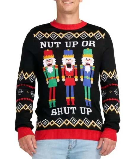 Nut Up or Shut Up Ugly Christmas Sweater