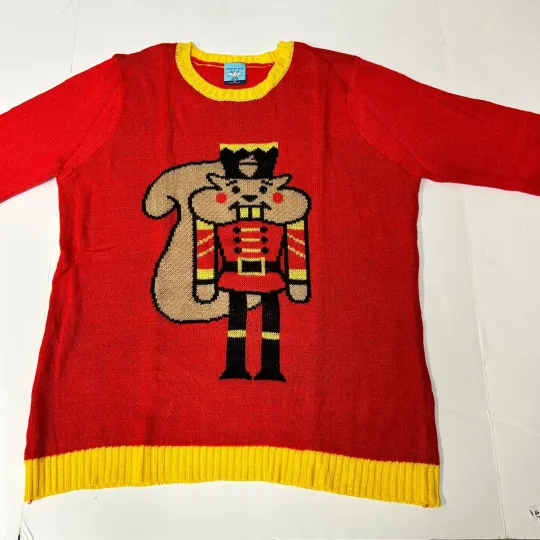 Discover NWOT Norther Pole Ugly Sweater Chipmunk Nutcracker Christmas Knit Pullover M
