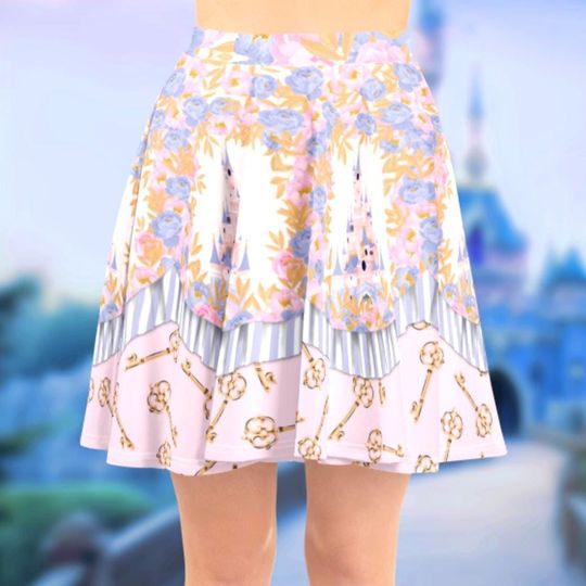 Discover Happiest Place Castle Women's Skater Skirt