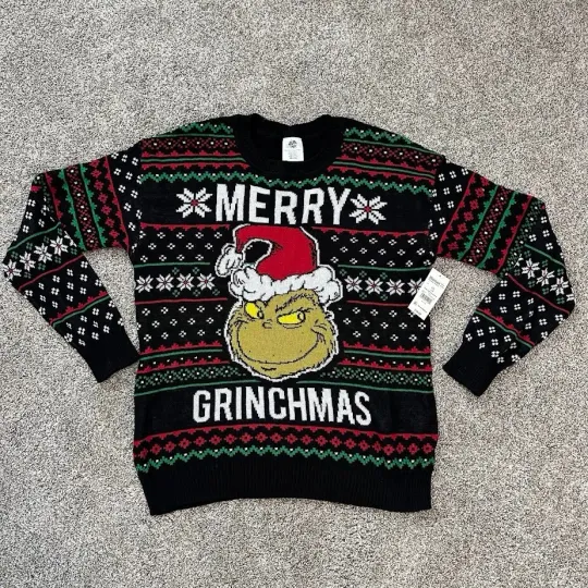 Discover funny character Christmas Sweater XXL Merry Grin Disney Holiday Ugly
