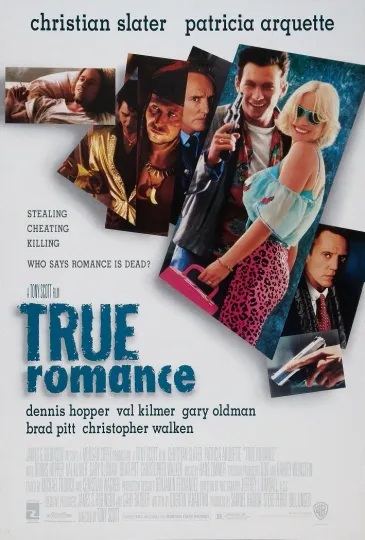 Discover True Romance Movie Poster Christian Slater and Patricia Arquette Vertical Poster