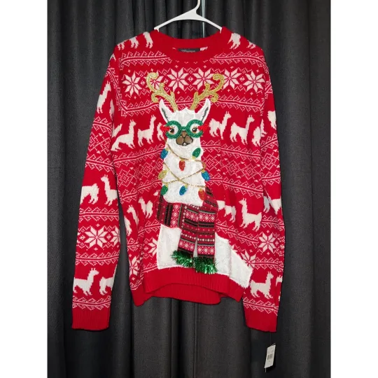 Discover Ugly Christmas Sweater Xmas Size Large Llama NWT