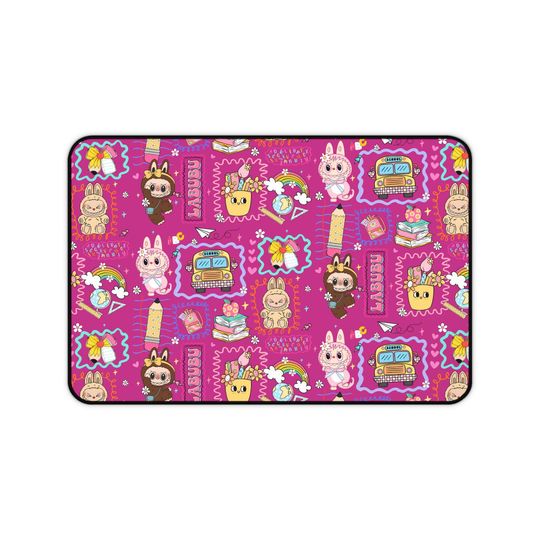 Discover Labubu Desk Mat Kawaii Gamer Mousepad for Kids & Teens Cute Bunny Monster Extended Mouse Pad