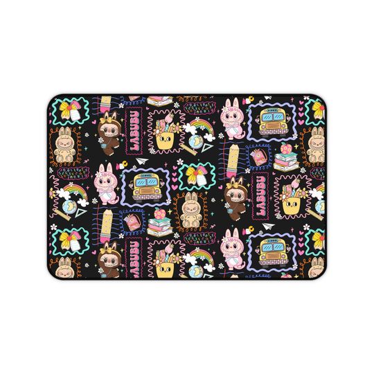 Discover Labubu Desk Mat Kawaii Gamer Mousepad for Kids & Teens Cute Bunny Monster Extended Mouse Pad
