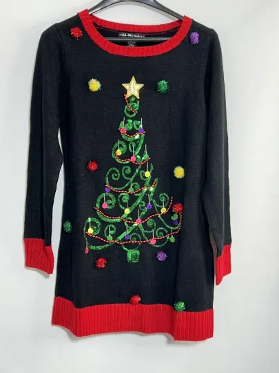 Discover Ugly/Cute Christmas Sweater Pullover Christmas Tree Women Large