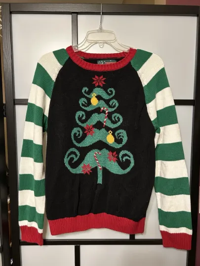 Discover Womens Ugly Christmas Sweater Size L Tree Green Red Party size TACKY