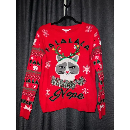 Discover Ugly Christmas Sweater Xmas Size Large Cat
