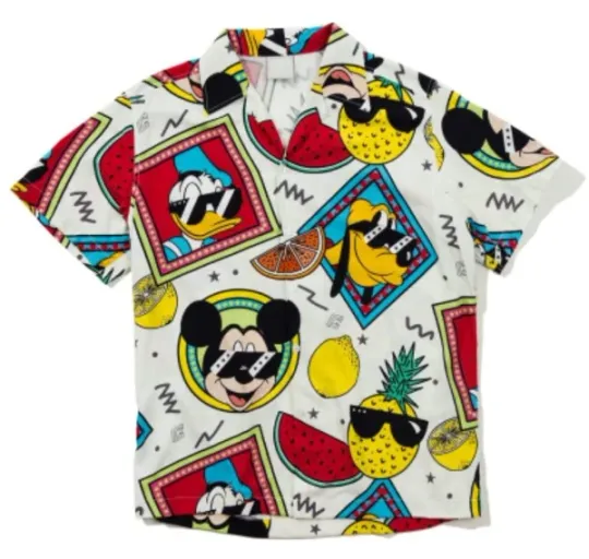 Disney Mickey DELICIOUS Cream Hawaiian Shirt
