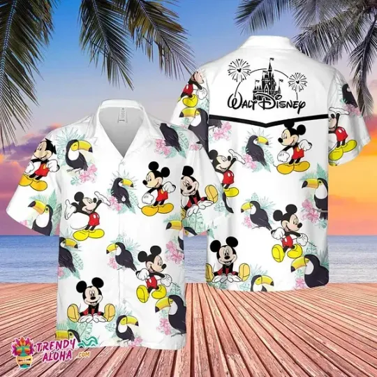 Discover Disney Mickey Mouse Hawaiian Shirt, Vintage Mickey Hawaiian Shirt