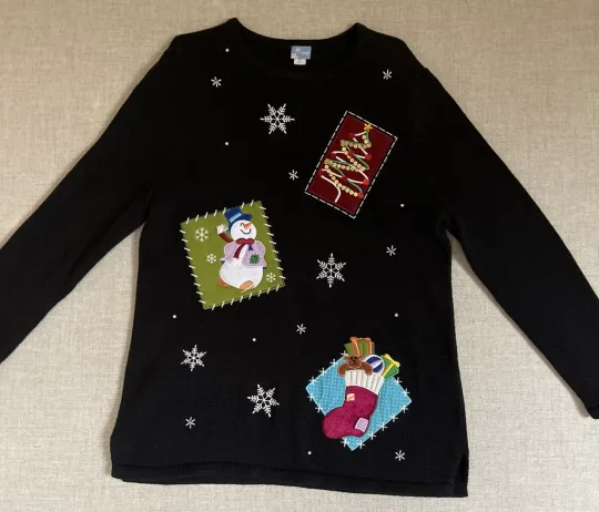 Discover 1990s VTG Holiday Editions Ugly Christmas Sweater Womens Lg Pullover Tunic