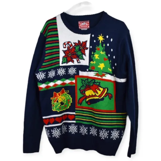Discover JEM Holiday Sweater XL Unisex Adult Ugly Christmas Knit Graphic Party Pullover