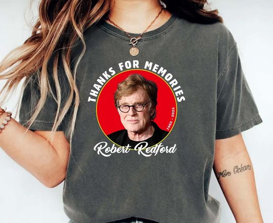 Discover Robert Redford  Tee: Vintage Movie Star T-Shirt, Classic Actor Fan Gift