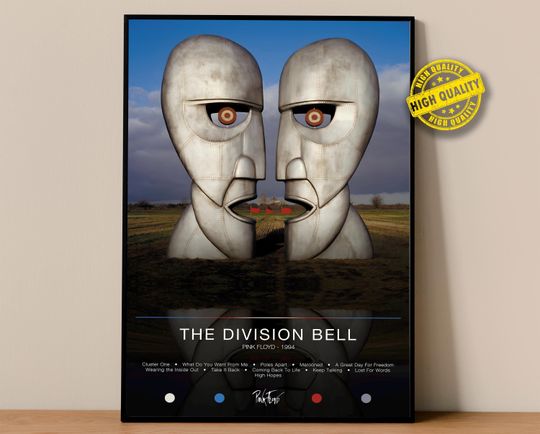 Discover Pink Floyd Poster | The Division Bell Poster | Album Poster Prints | Wall Decor Posters | Album Cover | Rock Music Poster