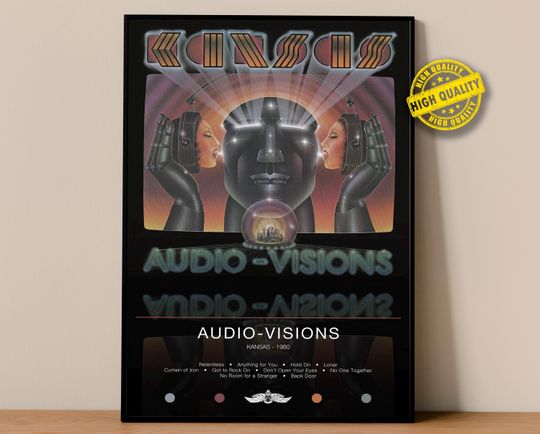 Discover Kansas Poster | Audio-Visions Poster | Album Poster Prints | Wall Decor Posters | Album Cover | Rock Music Poster