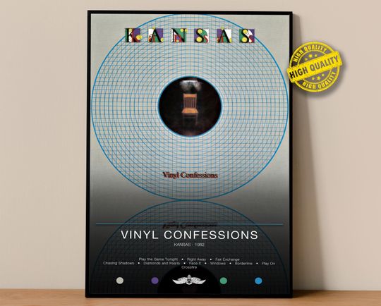 Discover Kansas Poster | Vinyl Confessions Poster | Album Poster Prints | Wall Decor Posters | Album Cover | Rock Music Poster