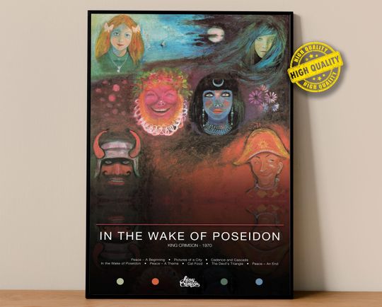 Discover king krimson Poster | In The Wake Of Poseidon Poster | Album Poster Prints | Wall Decor Posters | Album Cover | Rock Music Poster