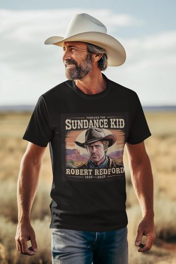 Discover Sundance Kid Tee: Robert Redford Tribute, Classic Cinema Fashion