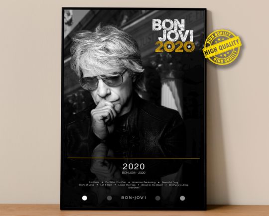Discover Bon Jovi Poster | 2020 Poster | Album Poster Prints | Wall Decor Posters | Album Cover | Rock Music Poster
