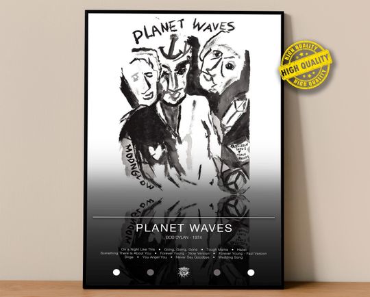 Bob Dylan Poster | Planet Waves Print | Album Poster Prints | Wall Decor Posters