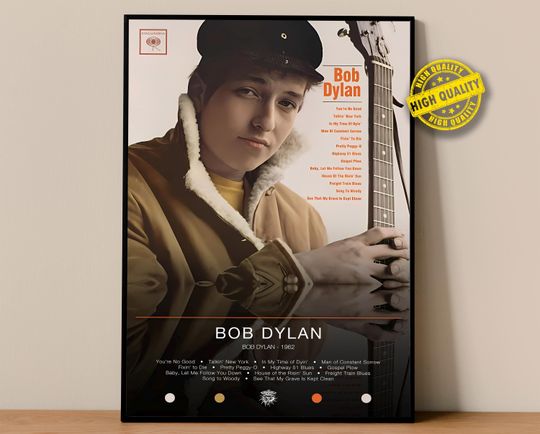 Bob Dylan Poster | Bob Dylan Print | Album Poster Prints | Wall Decor Posters