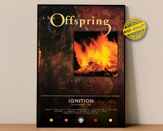 Discover The Offspring Poster | Ignition Poster | Album Poster Prints | Wall Decor Posters | Album Cover | Rock Music Poster