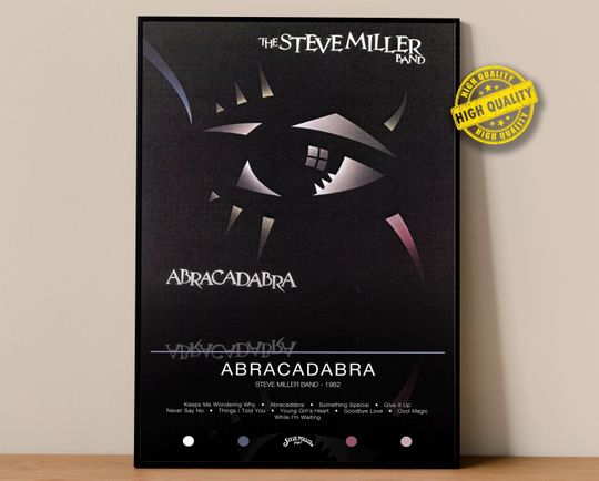 Discover Steve Miller Band Poster | Abracadabra Poster | Album Poster Prints | Wall Decor Posters | Album Cover | Rock Music Poster