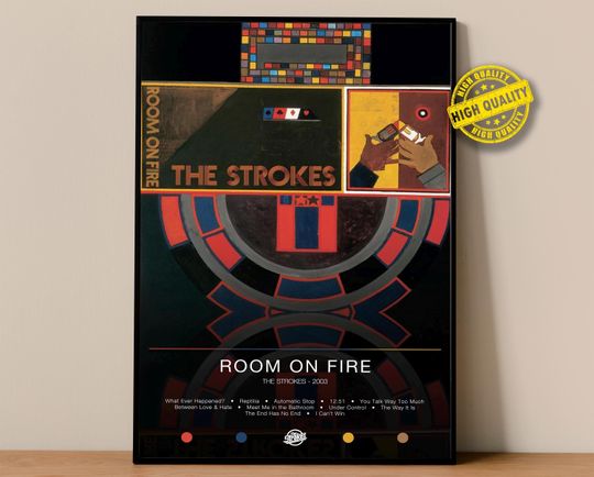 Discover The Strokes Poster | Room On Fire Poster | Album Poster Prints | Wall Decor Posters | Album Cover | Rock Music Poster