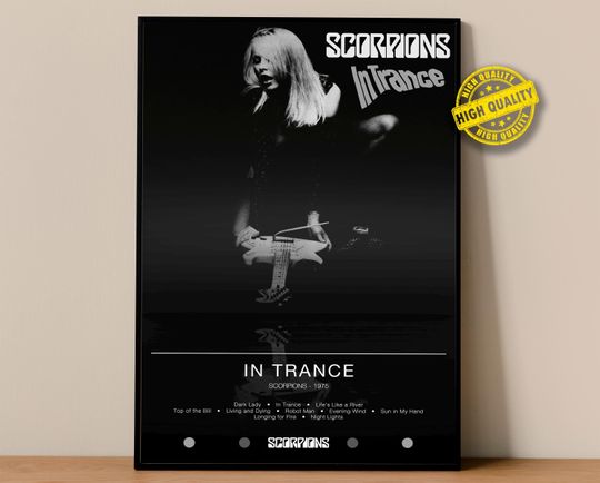 Discover Scorpions Poster | In Trance Poster | Album Poster Prints | Wall Decor Posters | Album Cover | Rock Music Poster