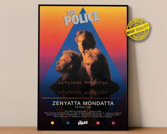 Discover The Police Poster | Zenyatta Mondatta Poster | Album Poster Prints | Wall Decor Posters | Album Cover | Rock Music Poster
