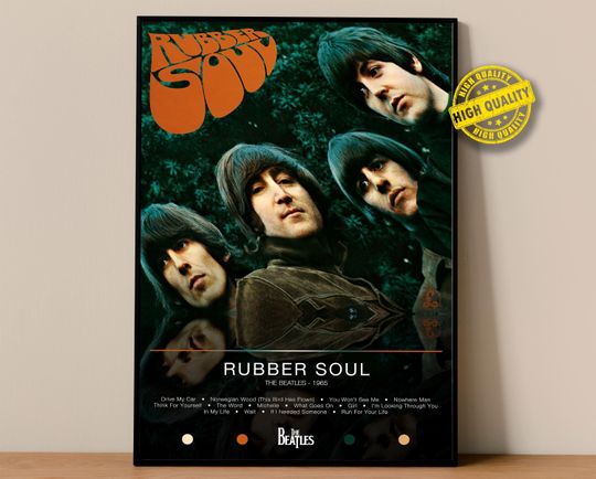 Discover The Beatles Poster | Rubber Soul Poster | Album Poster Prints | Wall Decor Posters | Album Cover | Rock Music Poster