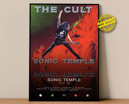 The Cult Poster | Sonic Temple Poster | Album Poster Prints | Wall Decor Posters